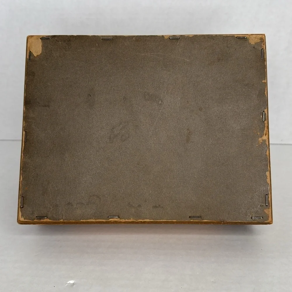 Antique Victorian Keeper Box/Dresser Box With Fancy Embossed Woodwork